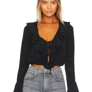 DENISE RUFFLE TIE TOP FROM MORE TO COME